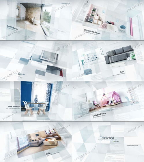 適合室內(nèi)設(shè)計(jì)或裝修案例展示的干凈圖文ae模板